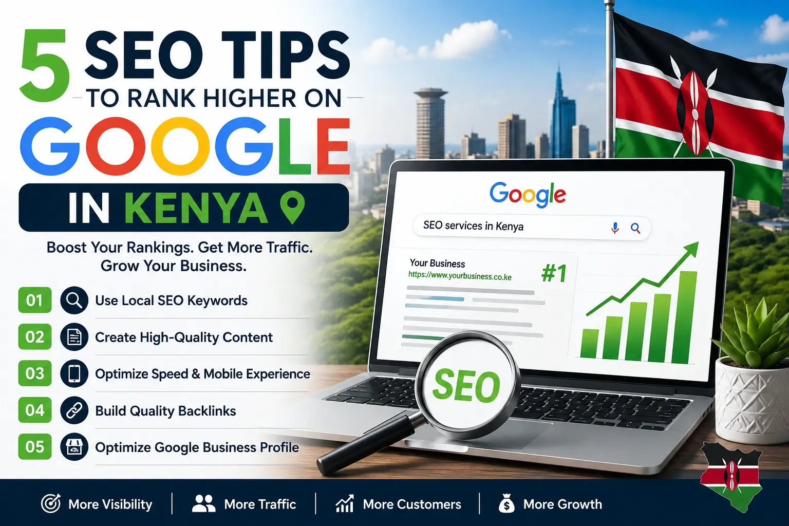 5 SEO Tips to Rank Higher on Google in Kenya